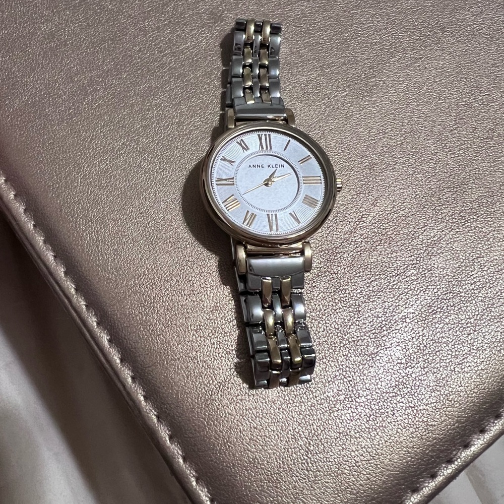 Anne Klein mixed metal watch